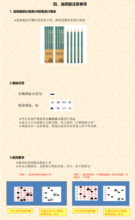 四川省2023年成人高考考生答題須知