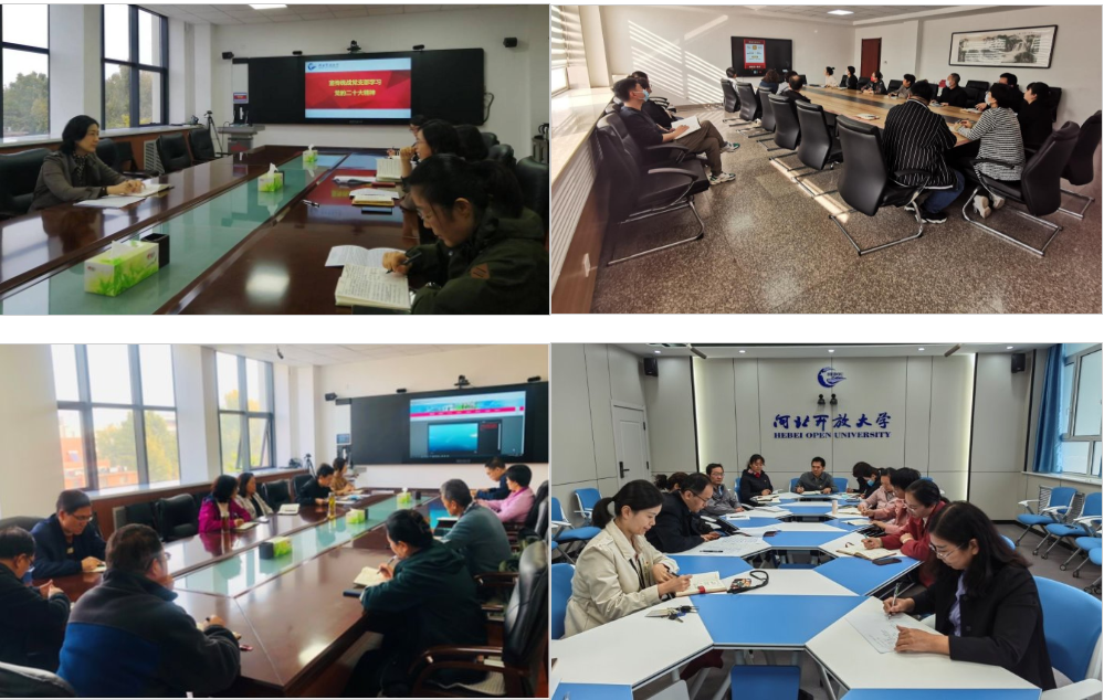 河北開放大學各黨支部深入學習宣傳貫徹黨的二十大精神