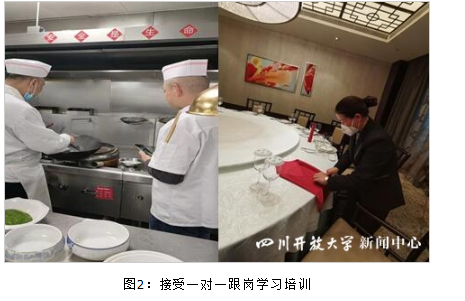 四川開放大學后勤服務中心餐飲服務部赴錦江賓館跟崗學習