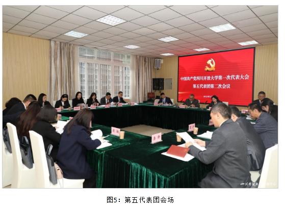 四川開放大學第一次黨代會各代表團熱烈討論、認真審議“兩委”報告