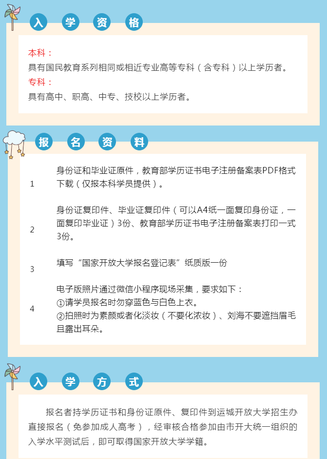 運城夏縣開放大學2023年春季招生簡章