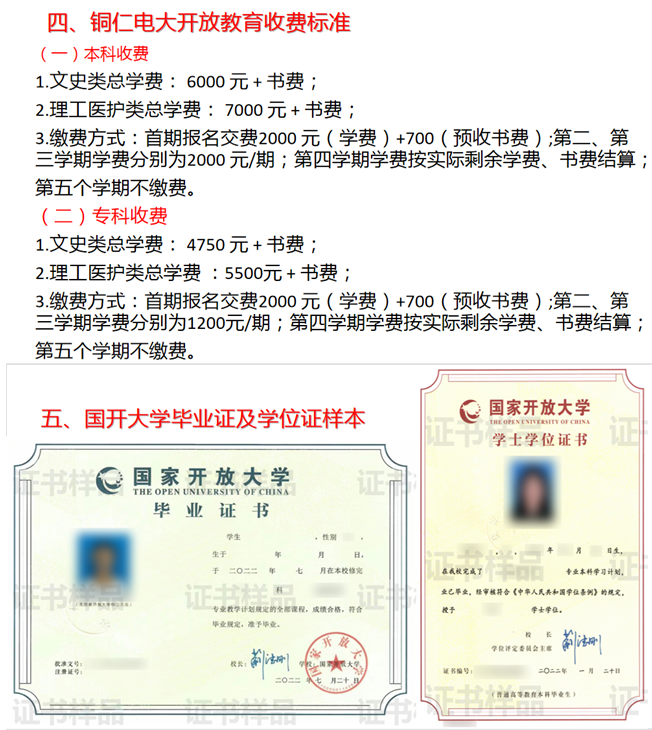 銅仁開放大學秋季招生簡章