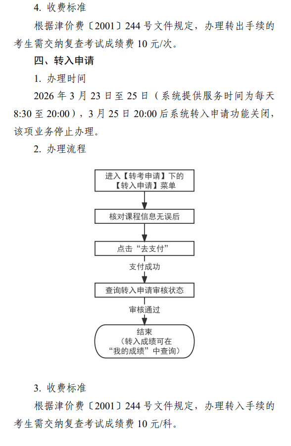 ?2026年上半年天津市高等教育自學考試省際轉考申請通知